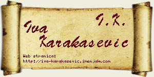 Iva Karakašević vizit kartica